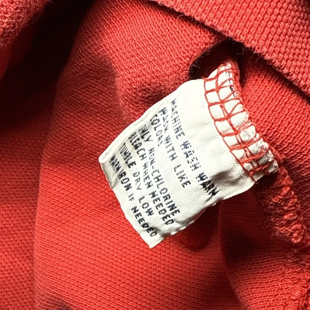 VTG 90s Polo Ralph Lauren Men's Medium Red Short Sleeve Polo Shirt Navy Pony